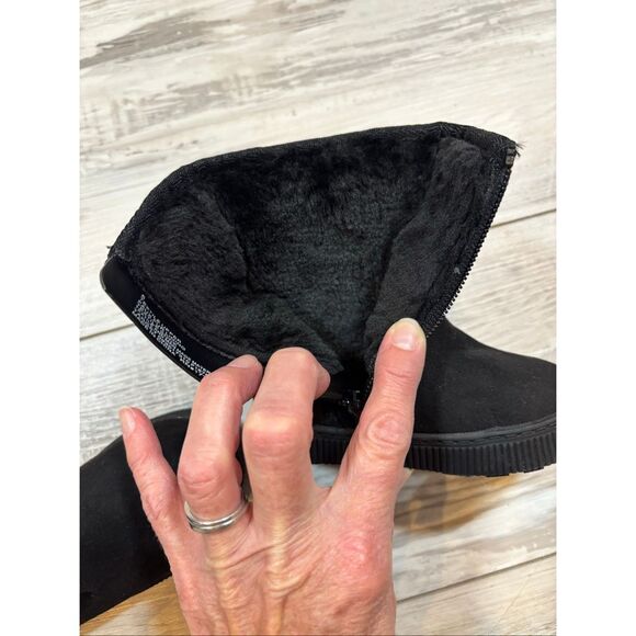 Cat & Jack Black Winter boots Girls Toddler Size 5 - Picture 10 of 12